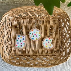 Handmade Cookie Perler Bead Keychains